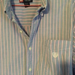 Thick cotton CHAPS large pink and blue button-down